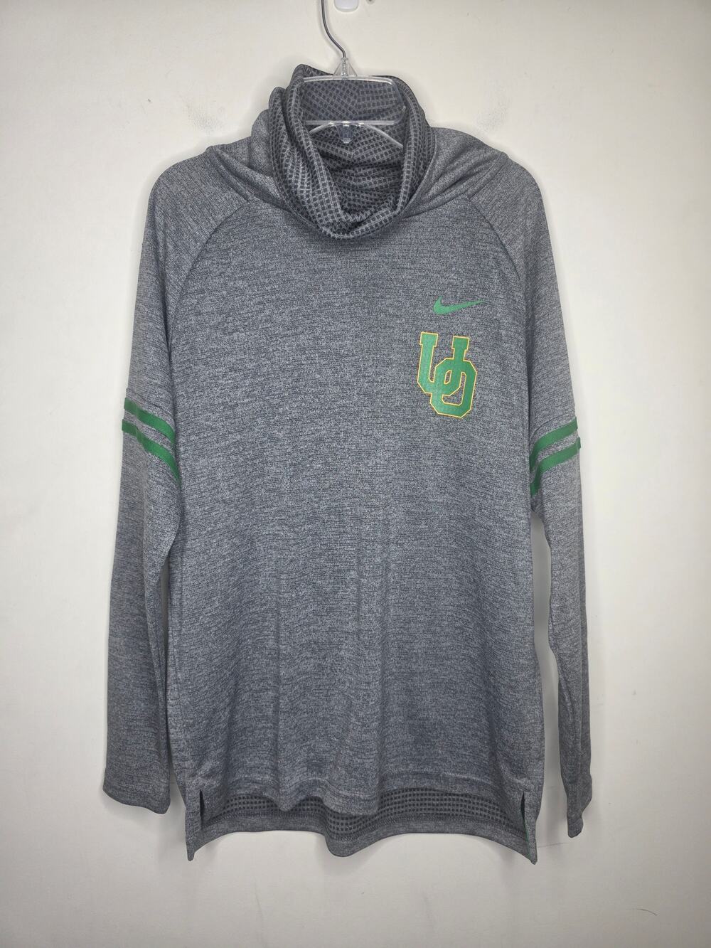 Nike University Oregon Ducks cowl neck long sleeve shirt - medium